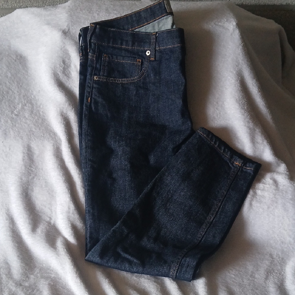 Everlane Straight Leg Jeans in Dark Indigo